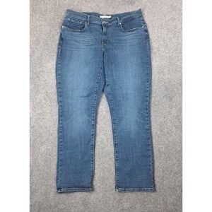 Levis Strauss Jeans Women 32 Classic‎ Straight Leg Blue Denim Stretch 5 Pockets